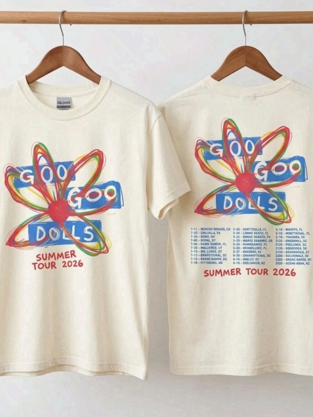 The Goo Goo Dolls Summer Tour 2026 Graphic Tee Reprint